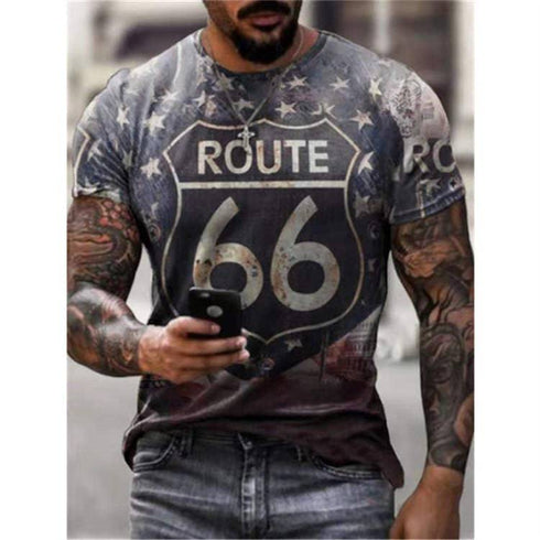 Men's Trendy Breathable Pullover Top Round Neck Short Sleeve